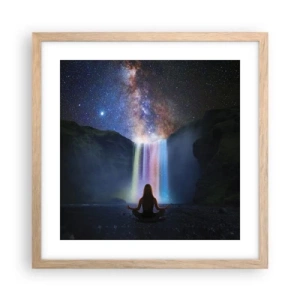 Poster in einem Rahmen aus heller Eiche - Absolute Harmonie - 40x40 cm