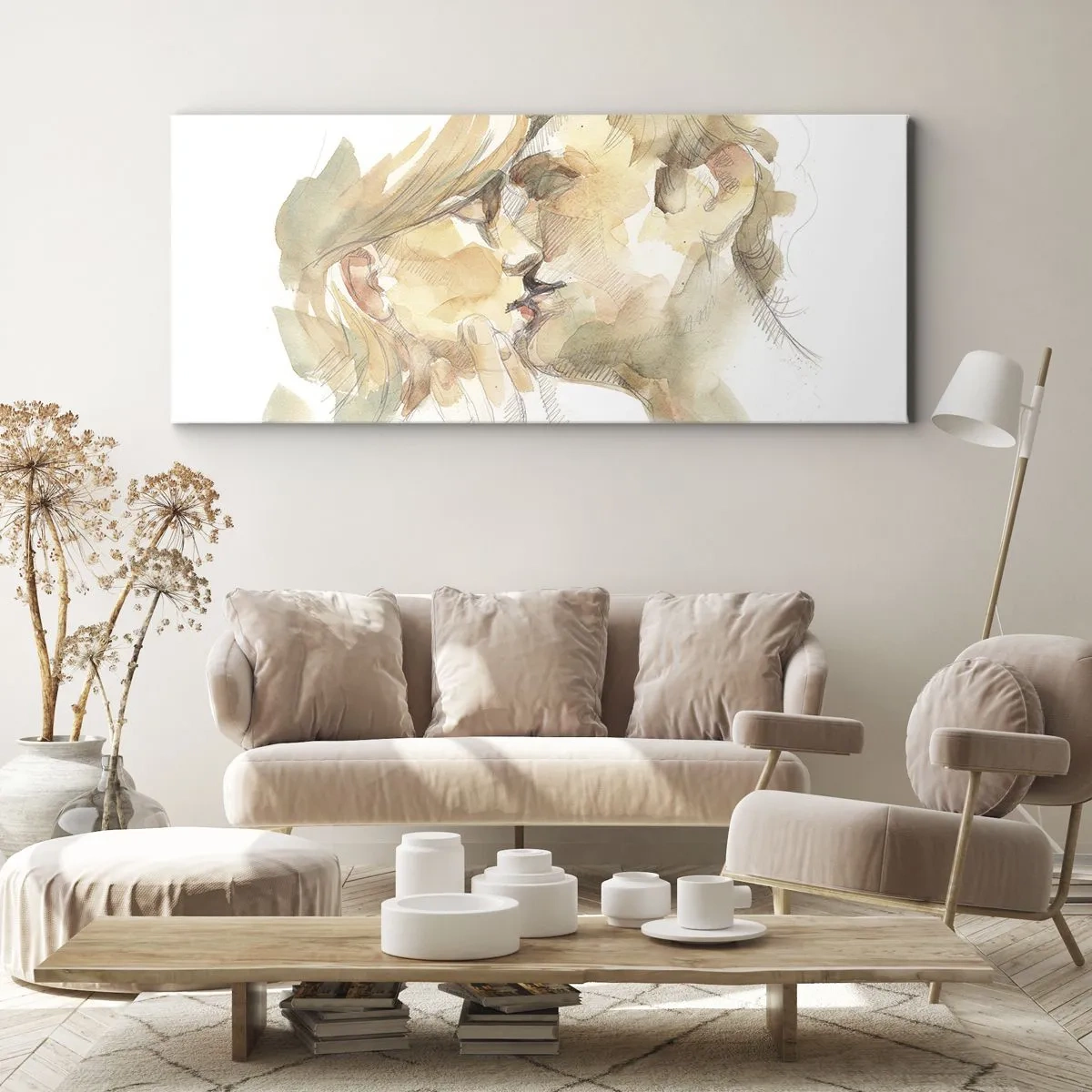 Bild auf Leinwand - Leinwandbild - Hälfte gefunden? - 100x40 cm