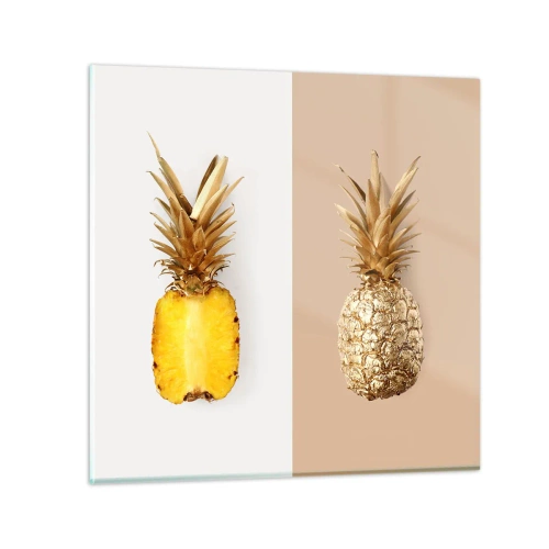Glasbild - Bild auf glas - Ananas für uns - 50x50 cm