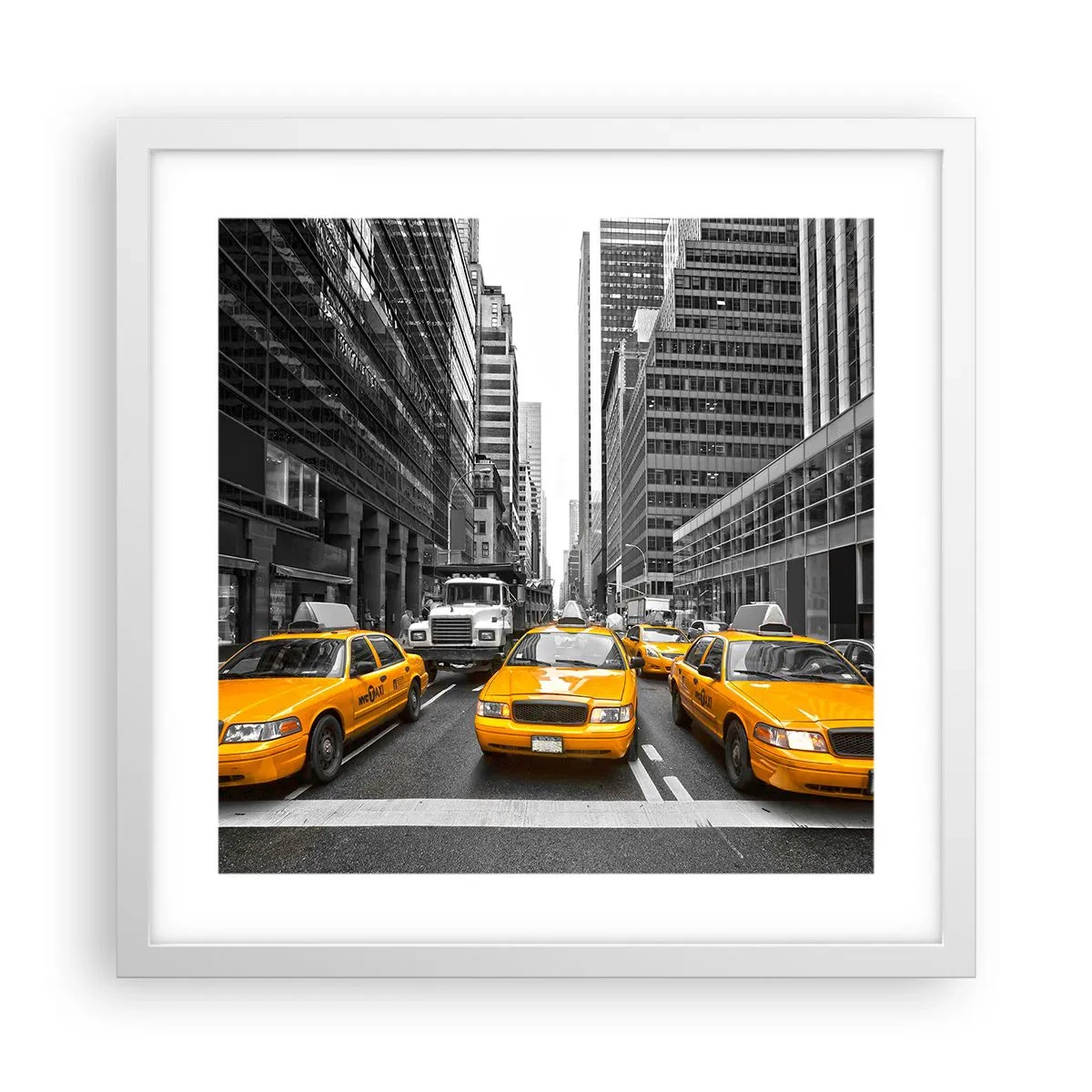 Poster in einem weißen Rahmen - Wir färben die Stadt - 40x40 cm