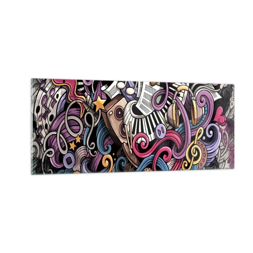 Glasbild - Bild auf glas - Komplizierte Melodie - 100x40 cm