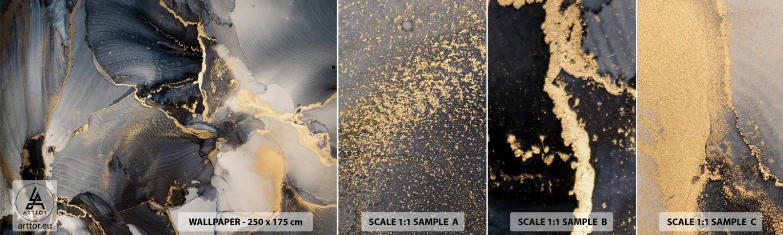 Fototapeten Muster Selbstklebend Deluxe Sticker - Leben aus Stein - Abstraktion, Stück, Moderne Kunst - 100x30 cm