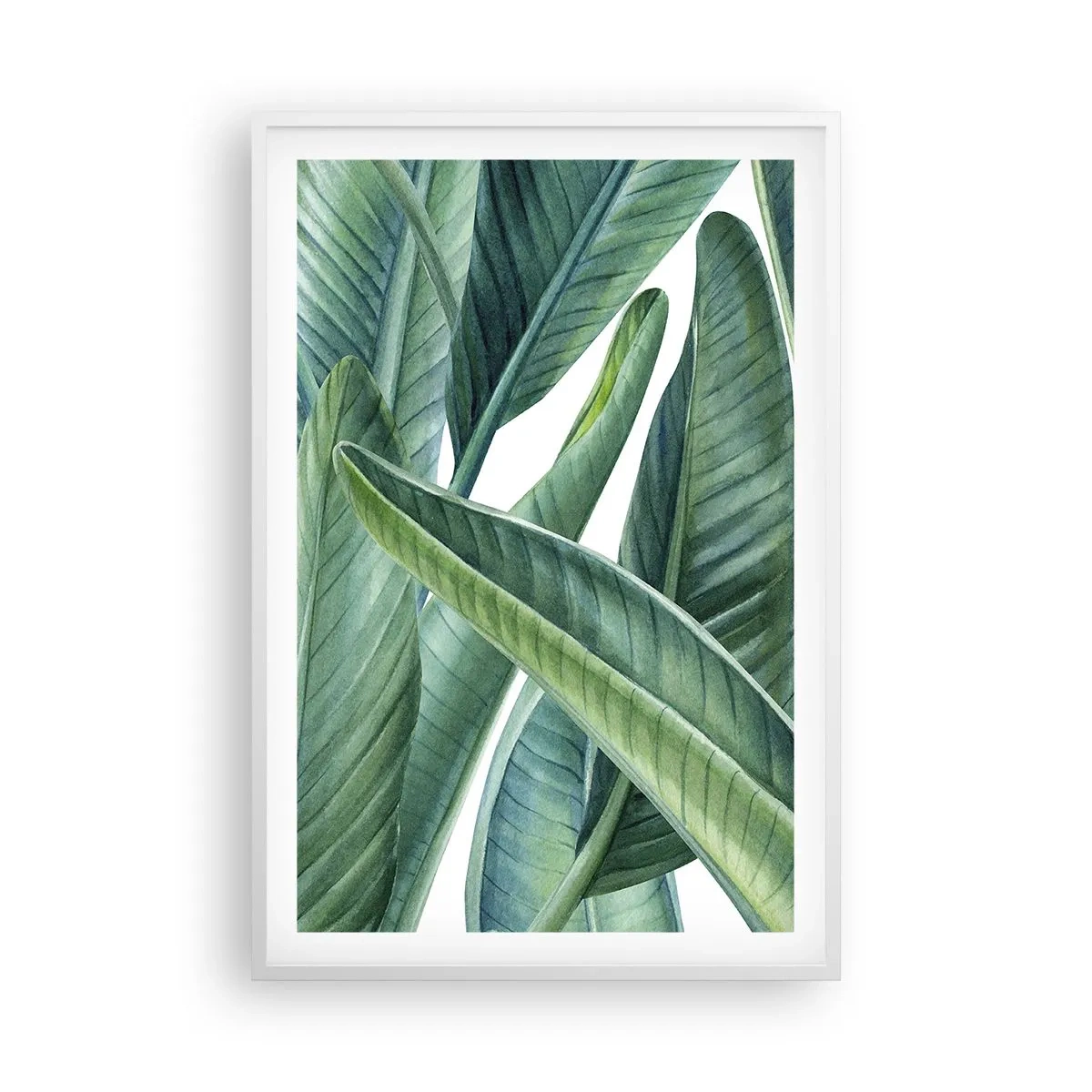Poster in einem weißen Rahmen - An und für sich Grün - 61x91 cm