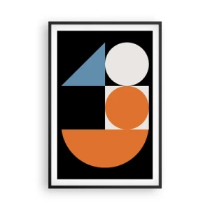 Poster in einem schwarzem Rahmen - Bebilderte Anordnung - 61x91 cm