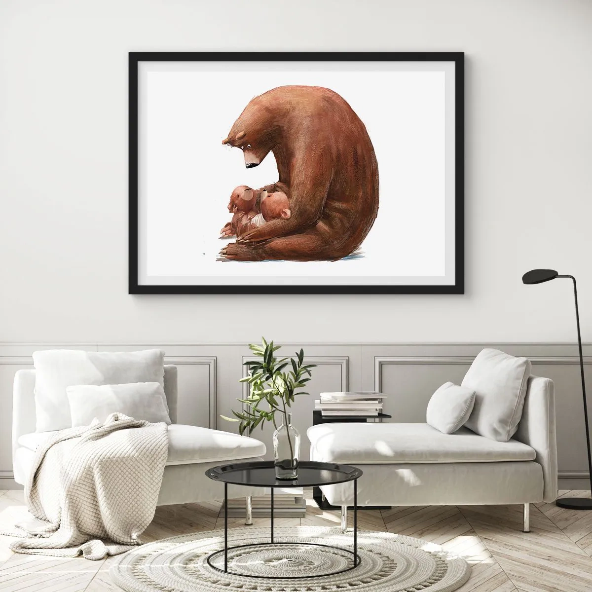 Poster in einem schwarzem Rahmen - Süße Träume, Kinder - 50x40 cm