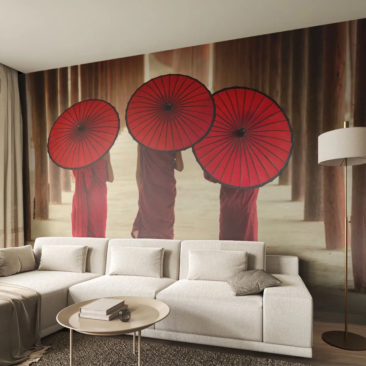Fototapete Premium Sand - Auf dem Weg ins Reine Land - Asien, Birma, Frauen - 350x256 cm