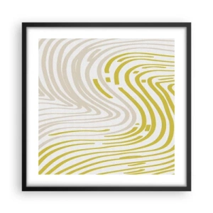 Poster in einem schwarzem Rahmen - Komposition mit sanfter Biegung - 50x50 cm