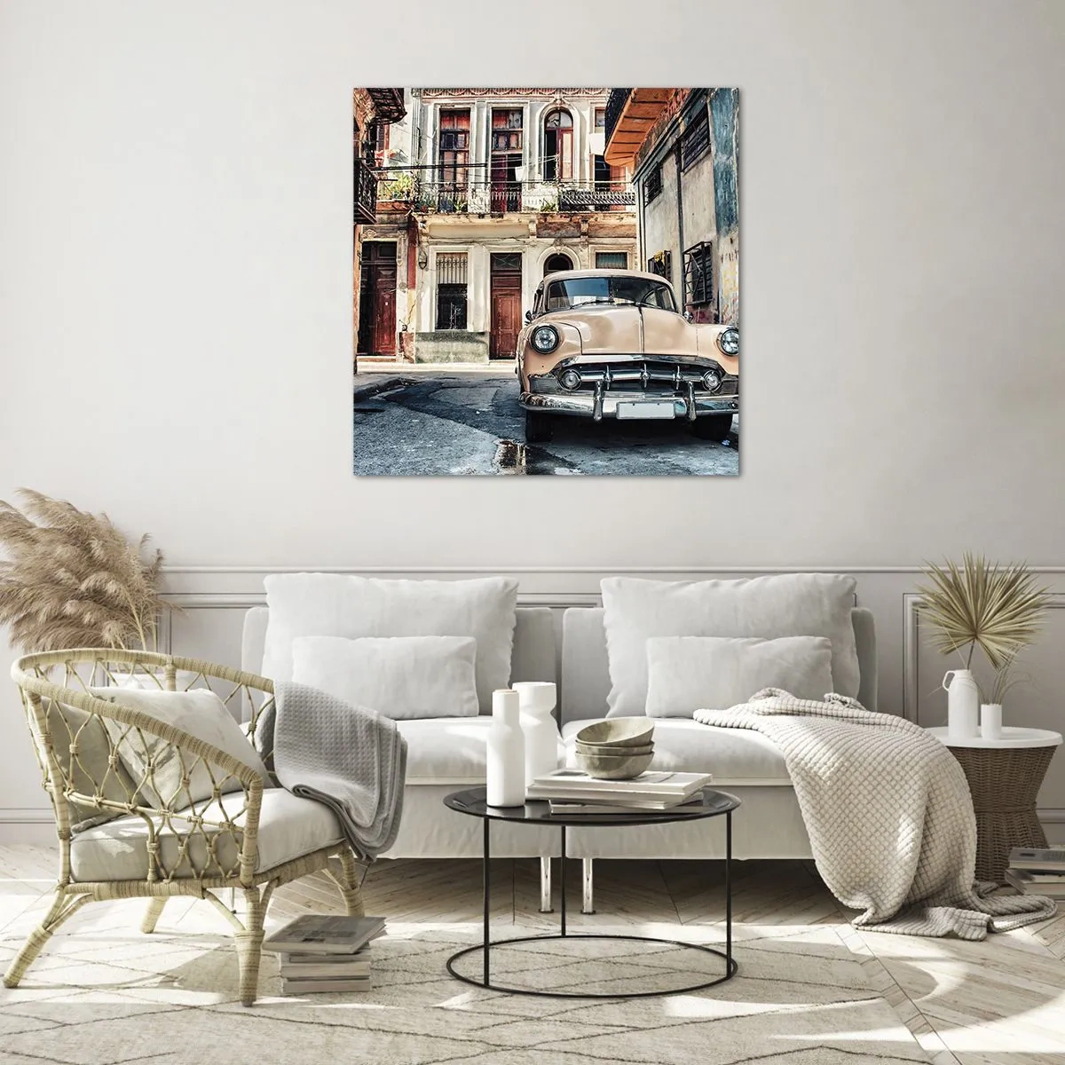 Glasbild - Bild auf glas - Die Siesta in Havanna - 40x40 cm