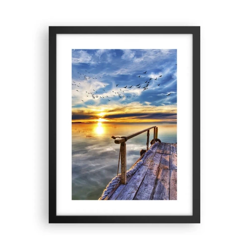 Poster in einem schwarzem Rahmen - Der Wind geht zur Ruhe - 30x40 cm
