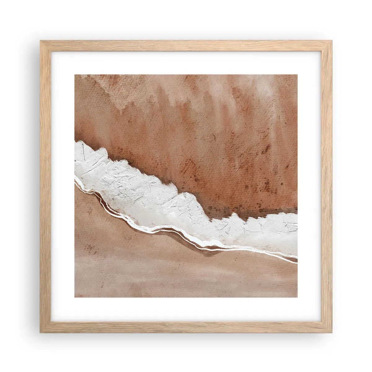 Poster in einem Rahmen aus heller Eiche - In Farben der Erde - 40x40 cm
