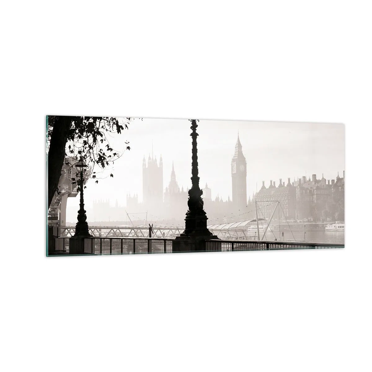 Glasbild - Bild auf glas - Londoner Morgen - 100x40 cm