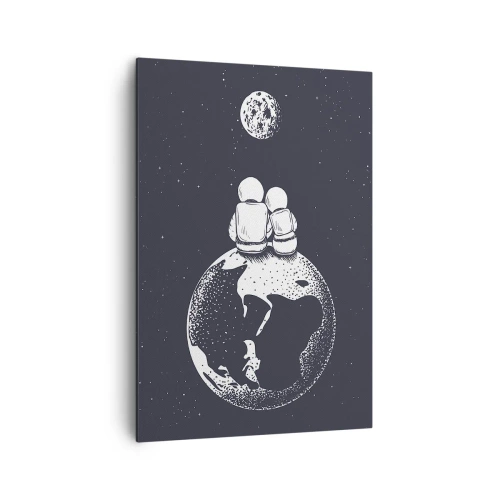 Bild auf Leinwand - Leinwandbild - Kosmische Liebesgeschichte - 70x100 cm