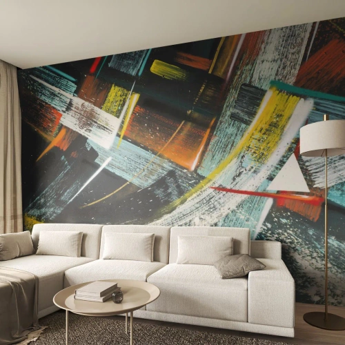 Selbstklebende Fototapete Deluxe Sticker - Energie der Bewegung - Abstraktion, Stück, Moderne Kunst - 450x315 cm