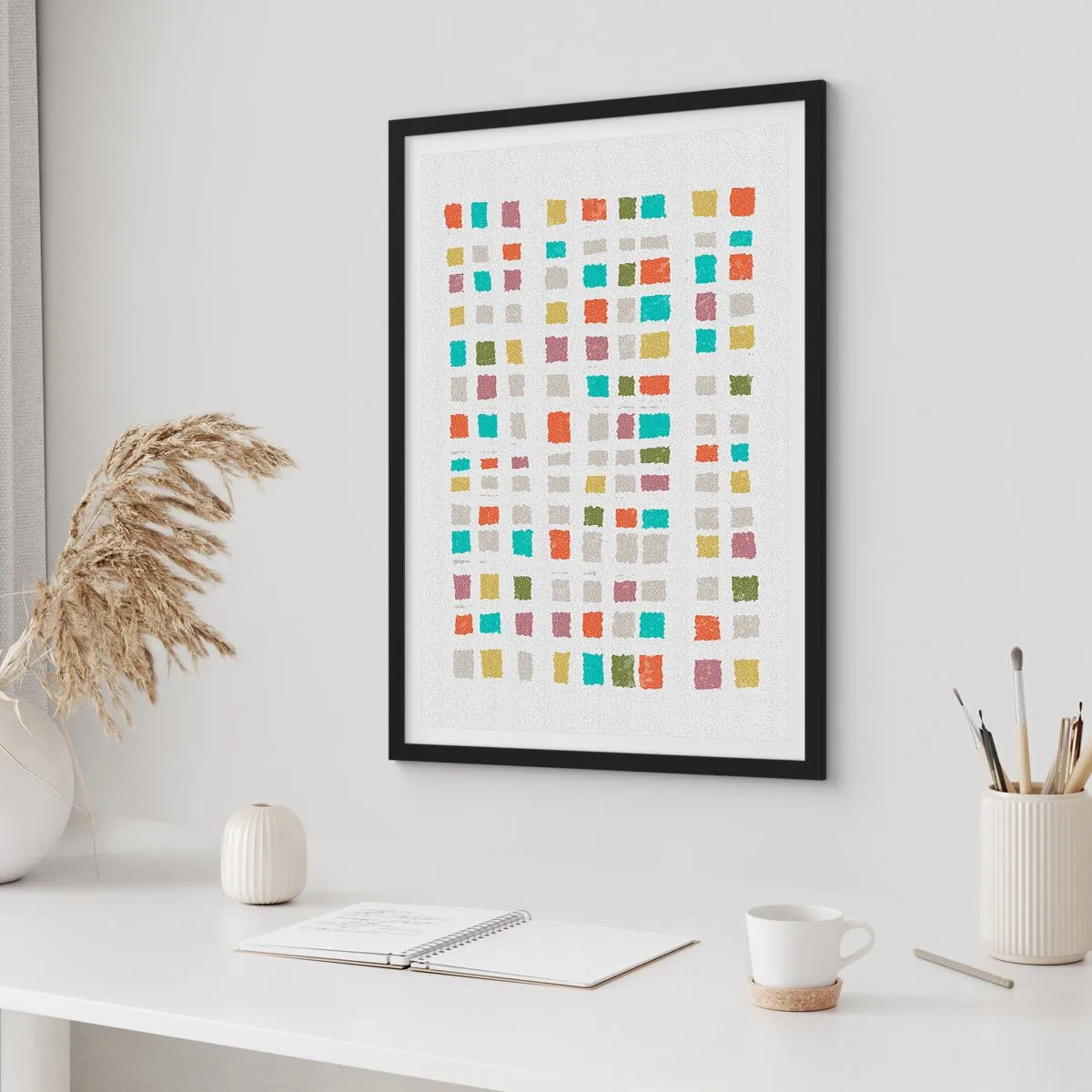Poster in einem schwarzem Rahmen - Unbekanntes Spiel - 40x50 cm