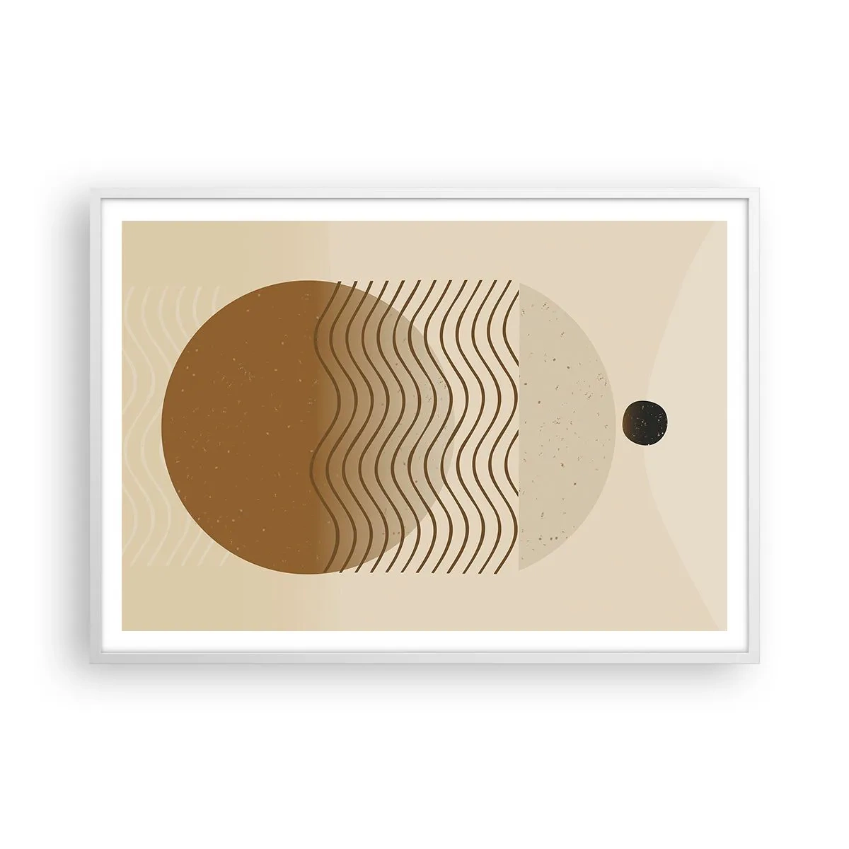 Poster in einem weißen Rahmen - Zur Entstehung geometrischer Figuren - 100x70 cm