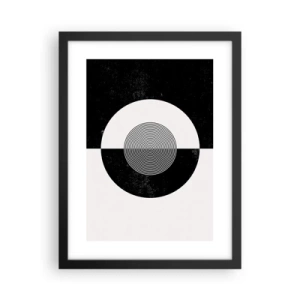 Poster in einem schwarzem Rahmen - Harmonie in Schwarz und Weiß - 30x40 cm