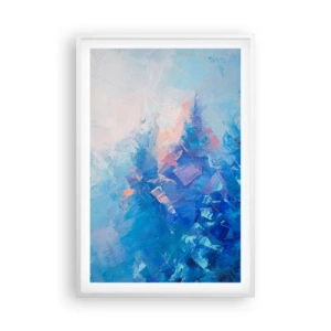 Poster in einem weißen Rahmen - Winter-Abstraktion - 61x91 cm