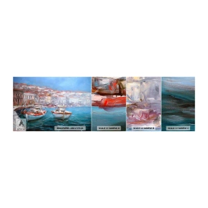 Fototapeten Muster Selbstklebend Deluxe Sticker - Italienische Bucht - Hafenstadt, Die Architektur, Griechenland - 100x30 cm