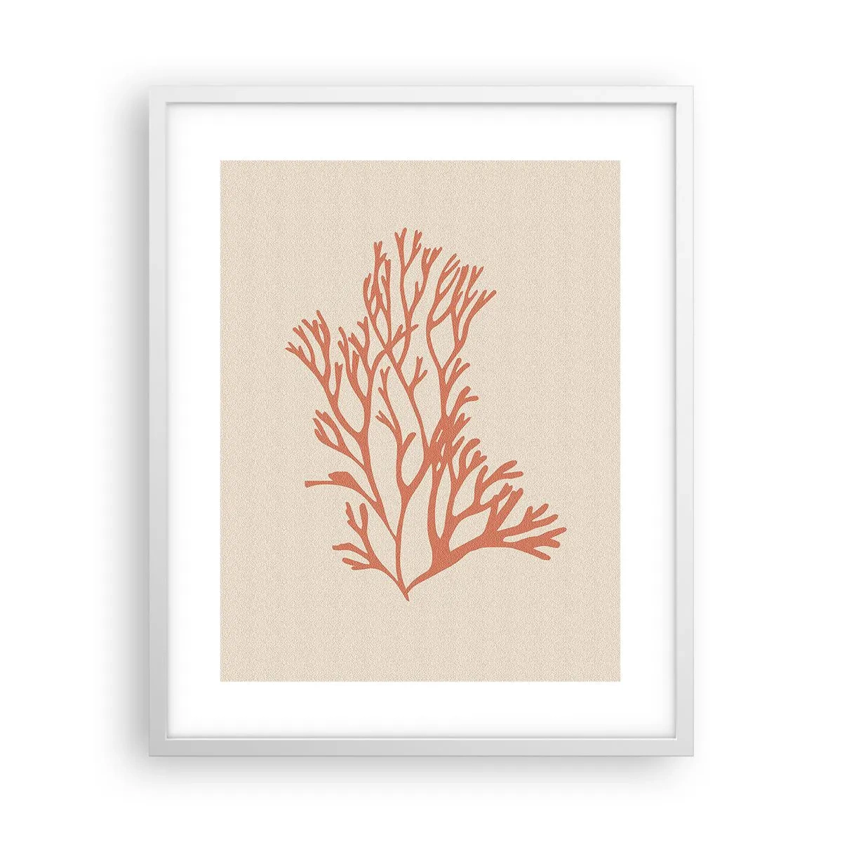 Poster in einem weißen Rahmen - Korallenfiligran - 40x50 cm