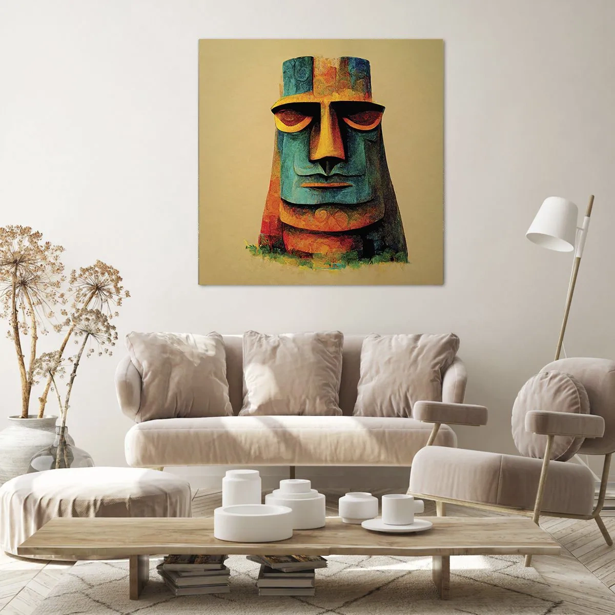 Bild auf Leinwand - Leinwandbild - Statuenhaft und sympathisch - 30x30 cm