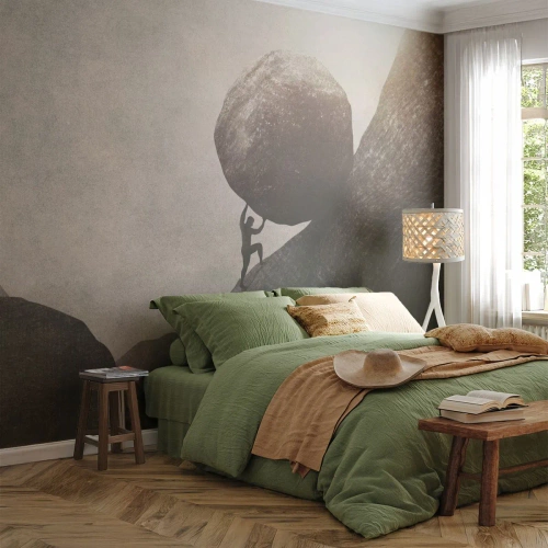 Fototapete Premium Sand - Ich glaube wider alle Hoffnung - Abstraktion, Stück, Gewalt - 250x175 cm