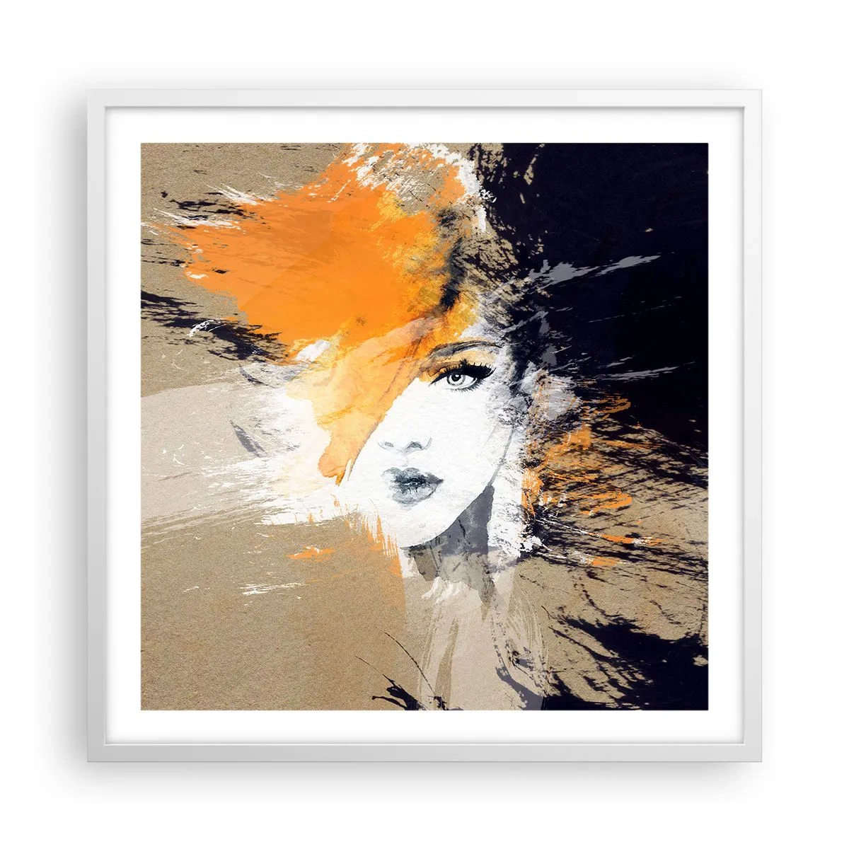 Poster in einem weißen Rahmen - Und es ist Licht - 60x60 cm