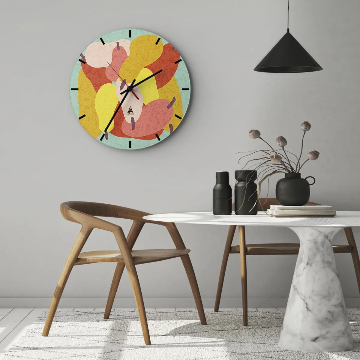 Wanduhr - Glasuhr - Probieren Sie die Sommersonne - 30x30 cm