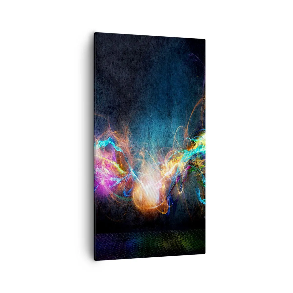 Bild auf Leinwand - Leinwandbild - Freudig gegen die Dunkelheit - 55x100 cm