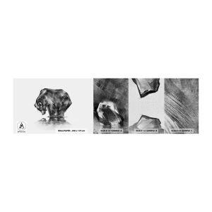 Fototapeten Muster Premium Canvas - Schön, jemanden in der Nähe zu sehen - Abstraktion, Eisbär, Natur - 100x30 cm