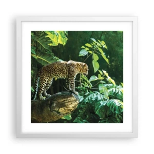 Poster in einem weißen Rahmen - Auf die Jagd? - 40x40 cm