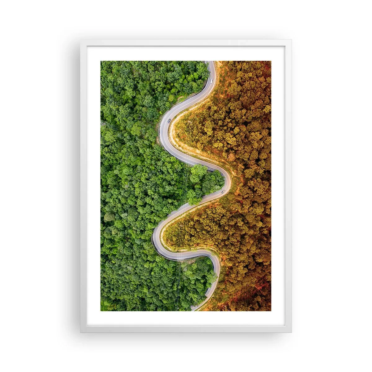 Poster in einem weißen Rahmen - Grenzen und Durchbrüche - 50x70 cm