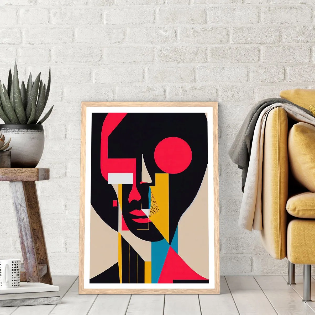 Poster in einem Rahmen aus heller Eiche - Ihre innere Welt - 61x91 cm