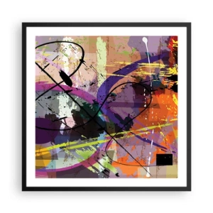 Poster in einem schwarzem Rahmen - Du kannst geradeaus oder umhergehen - 60x60 cm