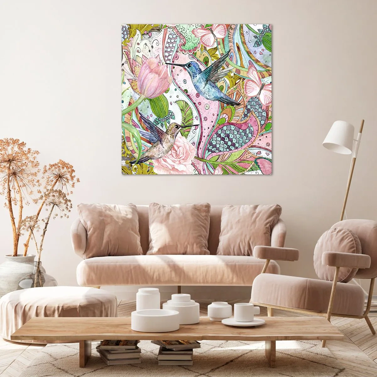 Bild auf Leinwand - Leinwandbild - Verstrickt in Weinreben - 50x50 cm