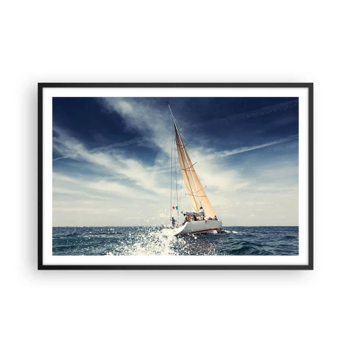 Poster in einem schwarzem Rahmen - Sie werden uns nicht einholen! - 91x61 cm