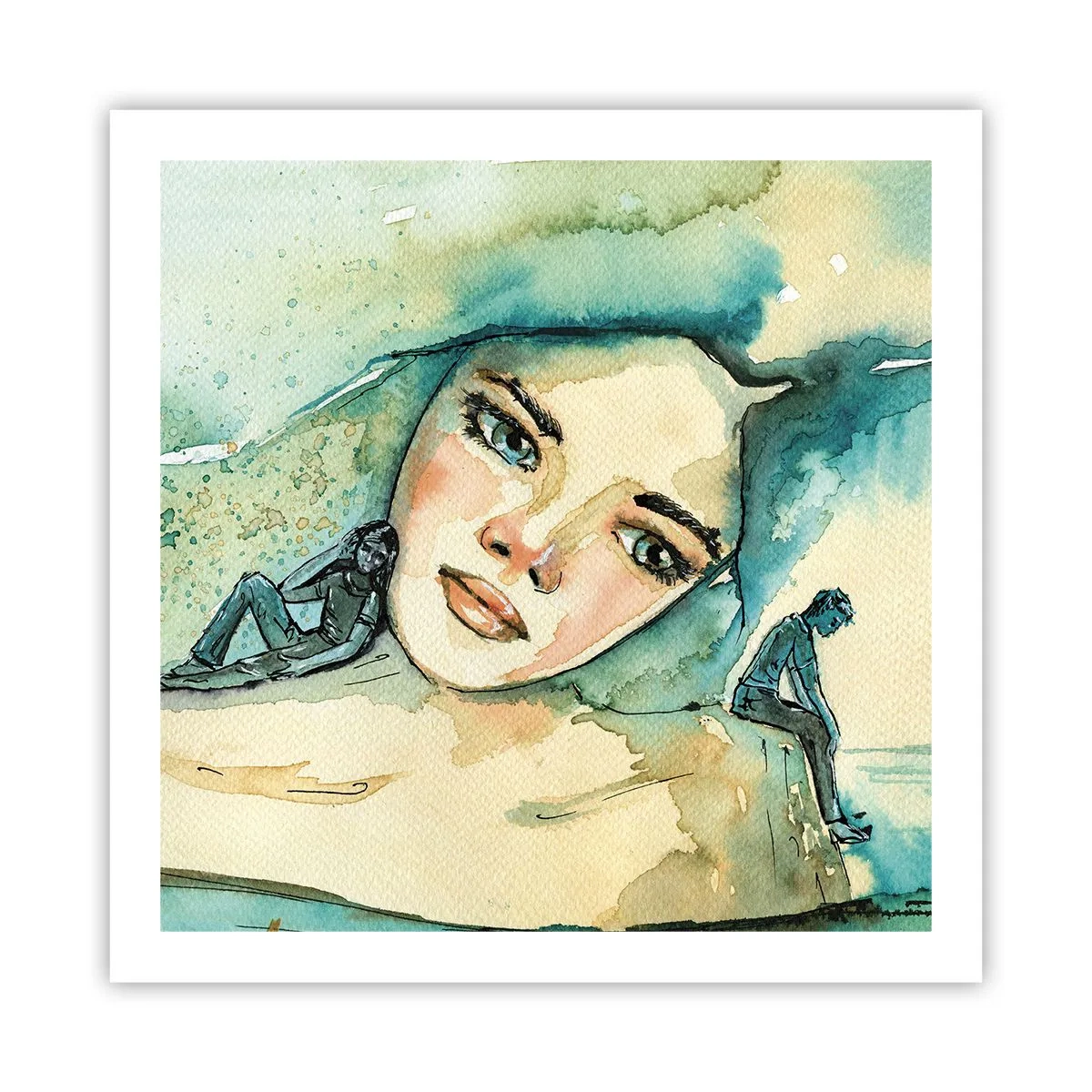 Poster - Bin ich blau? - 60x60 cm