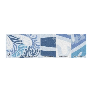 Fototapetenmuster Standard Eco - Blaue Farne - Minimalismus, Pastell, Boho - 100x30 cm