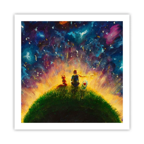 Poster - Liebe und Freundschaft - die ganze Welt - 60x60 cm