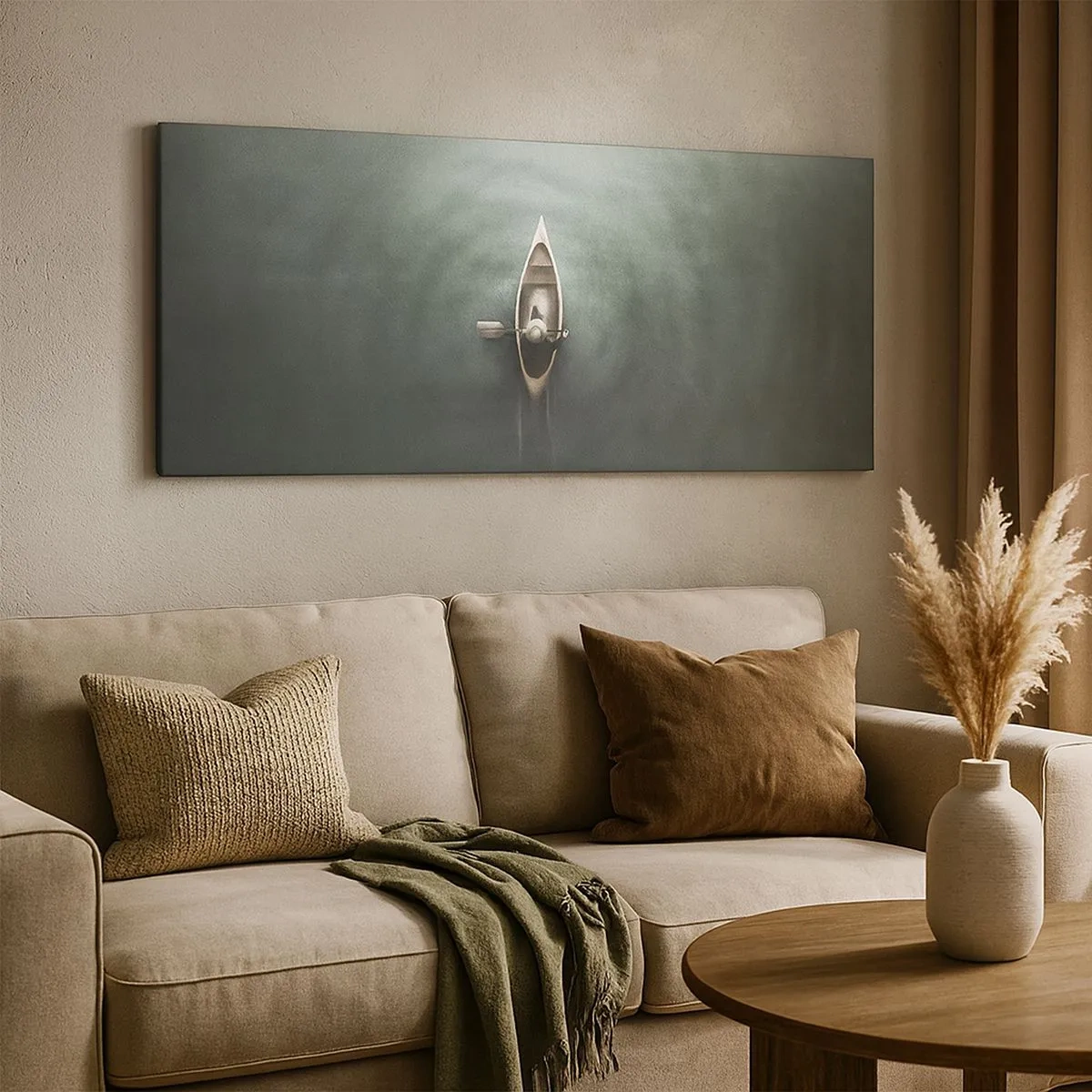 Bild auf Leinwand - Leinwandbild - Durch den Mondsee - 100x40 cm