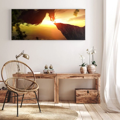 Bild auf Leinwand - Leinwandbild - Drachentöter - 90x30 cm