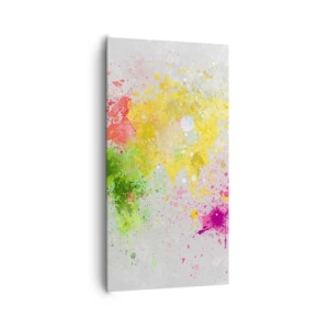 Bild auf Leinwand - Leinwandbild - Alle Farben der Welt - 65x120 cm