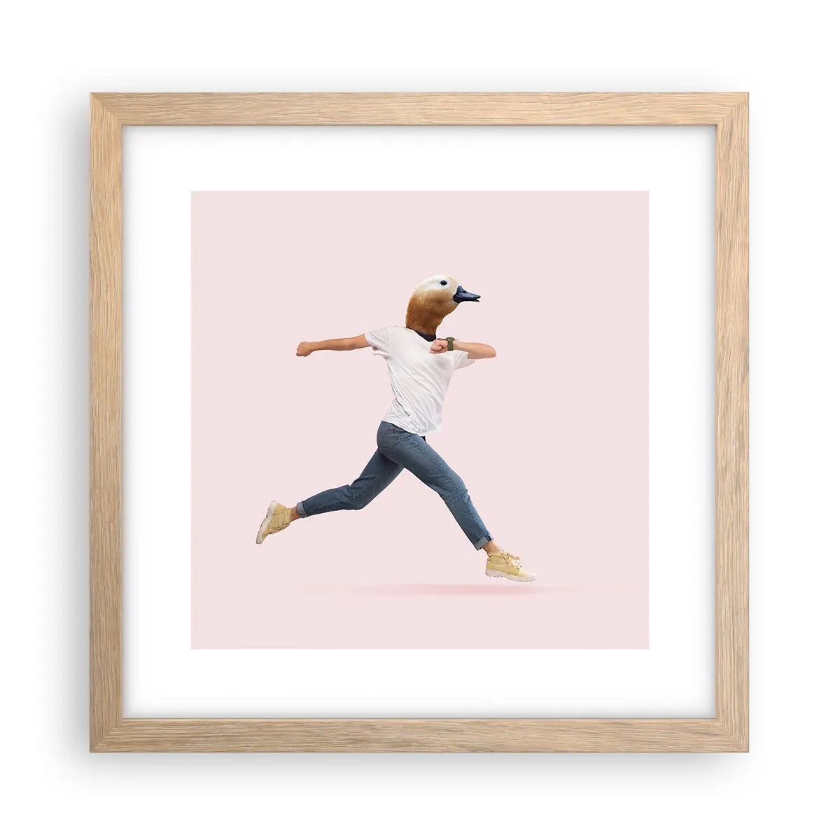 Poster in einem Rahmen aus heller Eiche - Eine Prise Absurdität - 30x30 cm