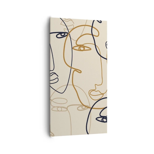 Bild auf Leinwand - Leinwandbild - Das Porträt wird multipliziert - 65x120 cm