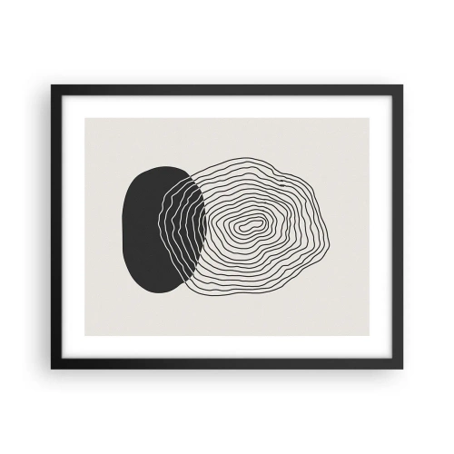 Poster in einem schwarzem Rahmen - Dauer und Schwingung - 50x40 cm