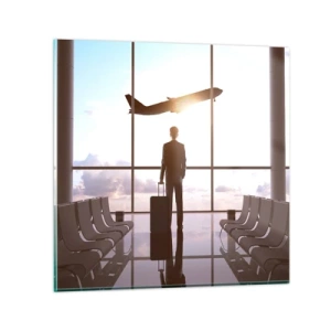 Glasbild - Bild auf glas - Du hast Zeit, lass dir Zeit - 40x40 cm