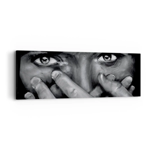 Bild auf Leinwand - Leinwandbild - Ich werde nicht sagen, wer es gemalt hat - 90x30 cm