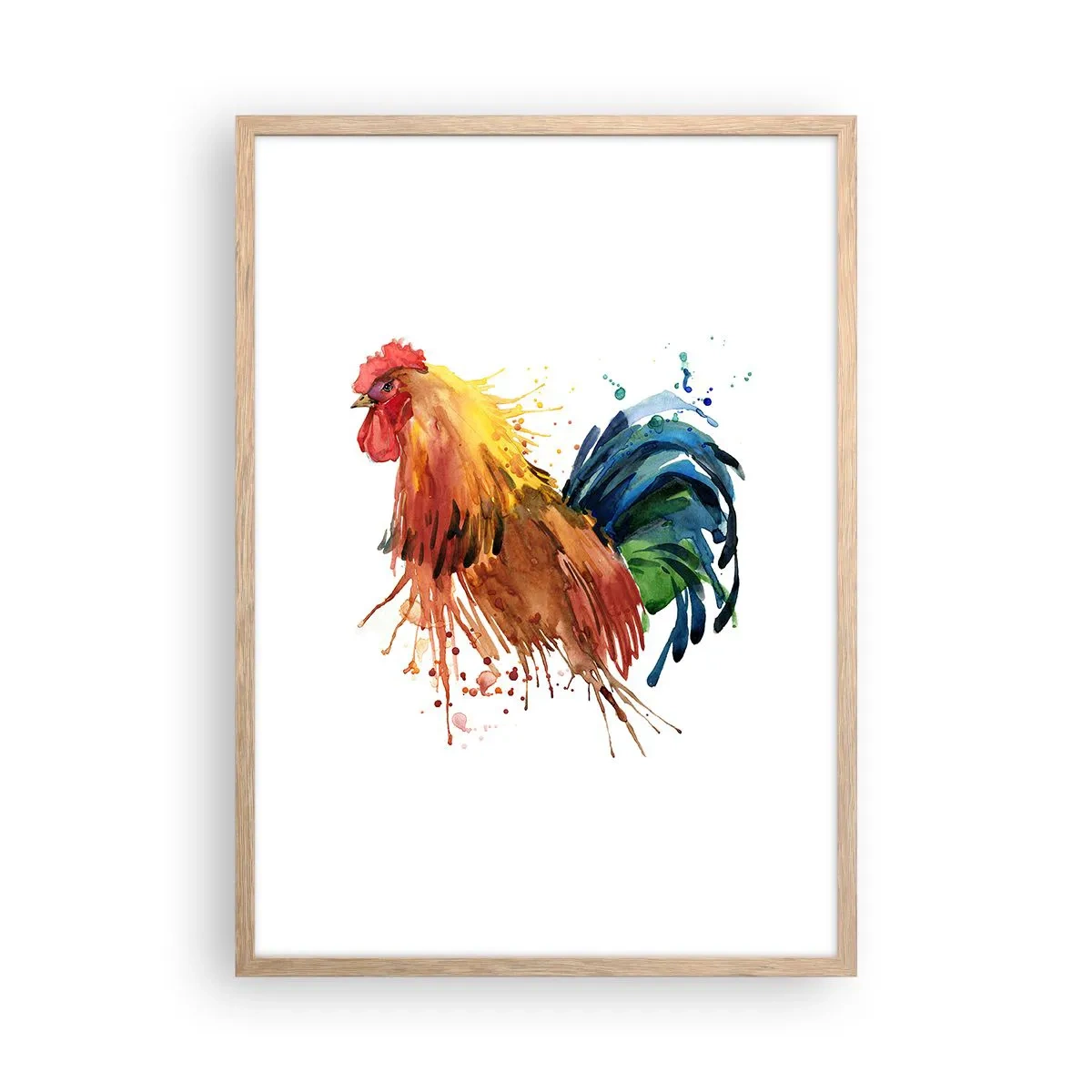 Poster in einem Rahmen aus heller Eiche - Königliches Gewand, königlicher Stolz - 50x70 cm