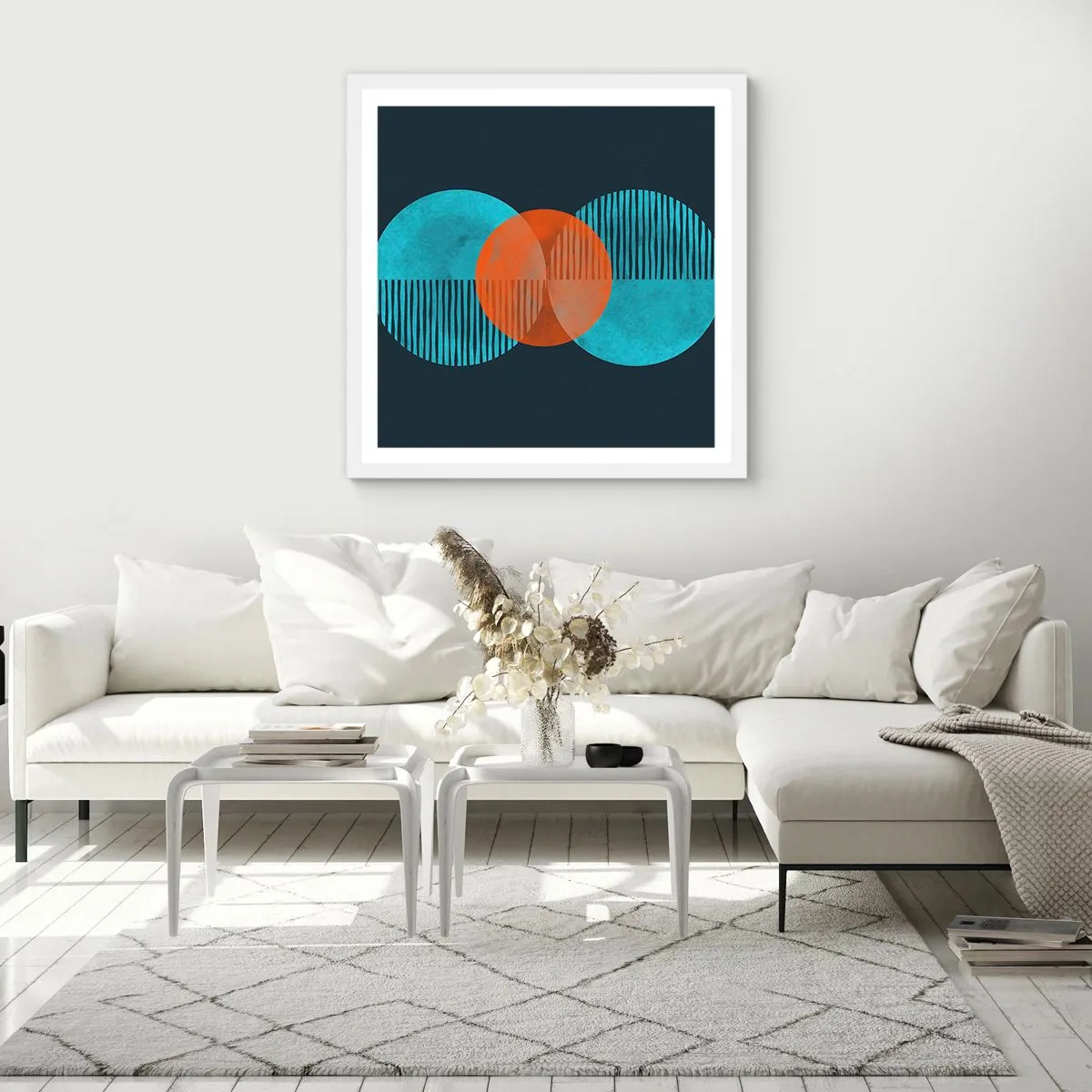 Poster in einem weißen Rahmen - Symmetrische Komposition - 40x40 cm