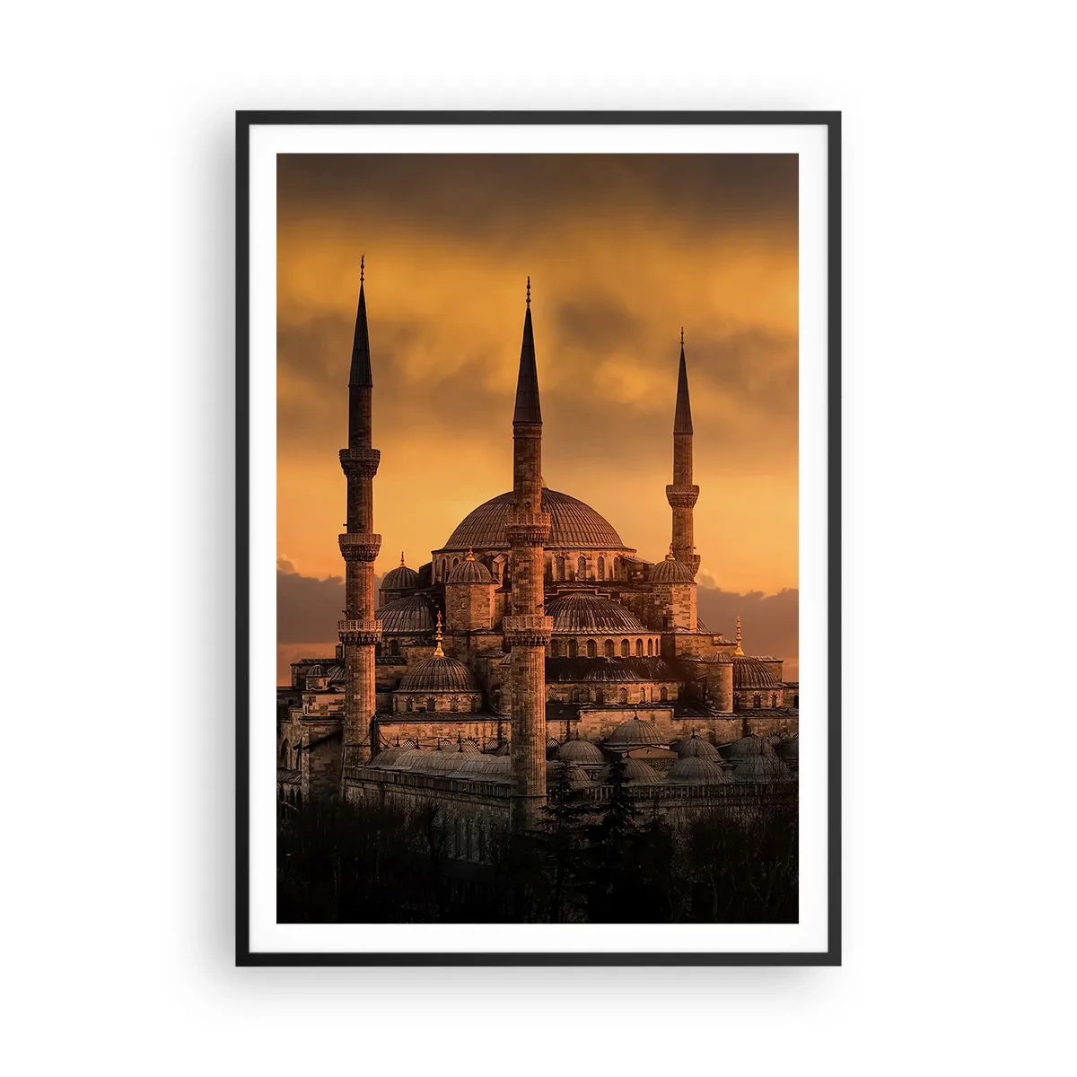 Poster in einem schwarzem Rahmen - Gott ist großartig - 70x100 cm