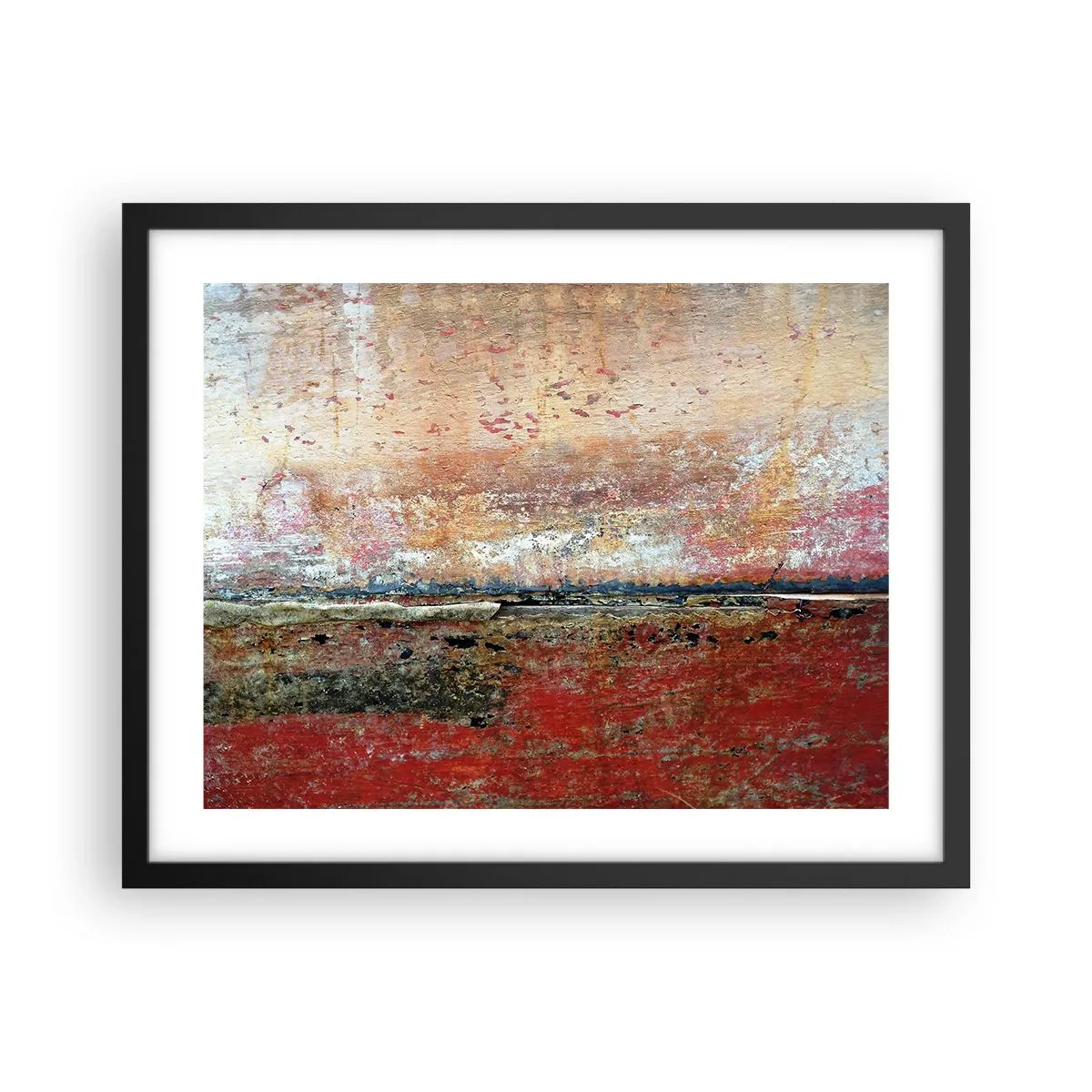 Poster in einem schwarzem Rahmen - Vielleicht liegt es am Meer - 50x40 cm